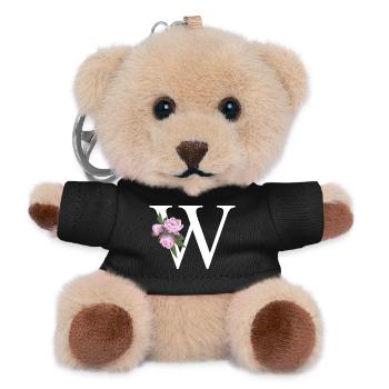 W - Teddy Schlüsselanhänger - Schwarz - Vorne