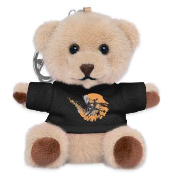 Yoga Training mit Style - Teddy Schlüsselanhänger - Schwarz - Vorne