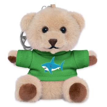 Shark - Teddy Keyring - green - Front