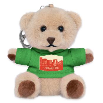 Orlando Skyline Vintage Florida - Teddy Keyring - green - Front