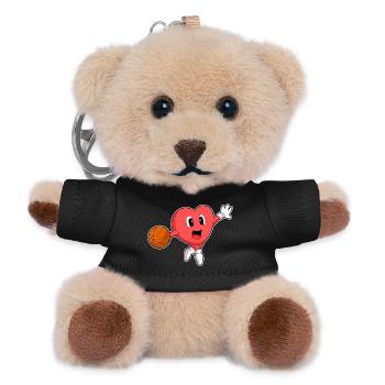 Heart Basketball Player Basketball - Teddy Keyring - black - Front