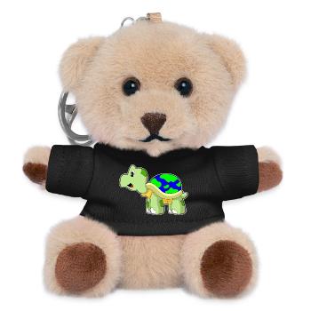 Turtle Earth Globe - Teddy Keyring - black - Front