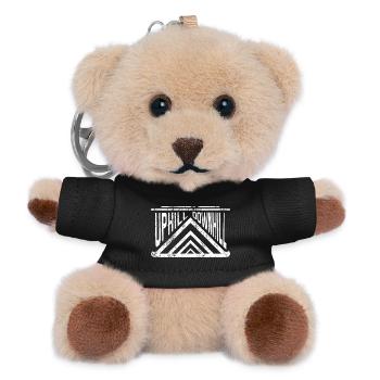 Uphill Downhill Berge Bergauf Bergab Outdoors - Teddy Schlüsselanhänger - Schwarz - Vorne