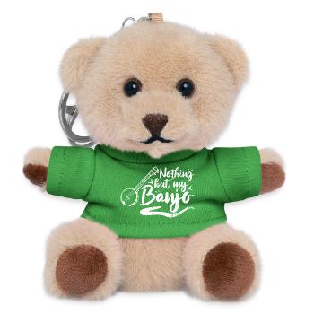 Banjospieler Spruch - Teddy Schlüsselanhänger - Grün - Vorne