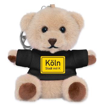 Kölner Ortsschild Deutschland - Teddy Schlüsselanhänger - Schwarz - Vorne
