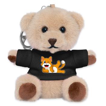 Cat Yoga Fitness Gymnastics - Teddy Keyring - black - Front