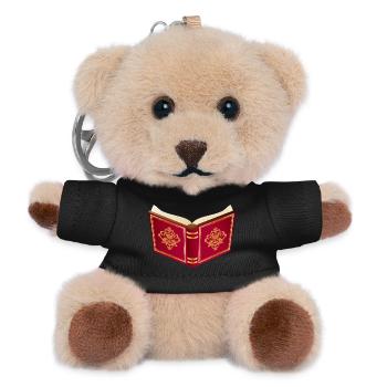 Open red book for Santa Claus and Christmas - Teddy Keyring - black - Front