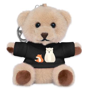 Cute animal motifs for children - Teddy Keyring - black - Front