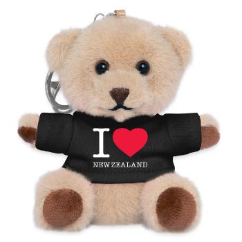 I LOVE NEW ZEALAND Neuseeland - Teddy Keyring - black - Front
