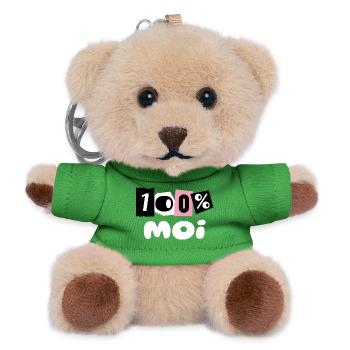 100% ME - Teddy Keyring - green - Front