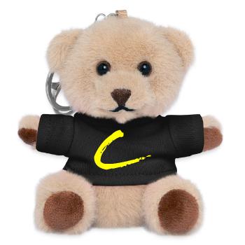 Buchstabe C - Teddy Schlüsselanhänger - Schwarz - Vorne