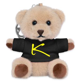 Buchstabe K - Teddy Schlüsselanhänger - Schwarz - Vorne