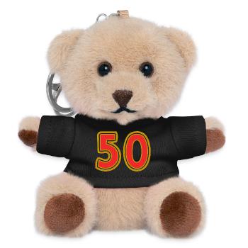 50. 50 ANS. 50e ANNIVERSAIRE. ANNIVERSAIRE 50 ANS. - Porte-clés ourson - noir - Devant