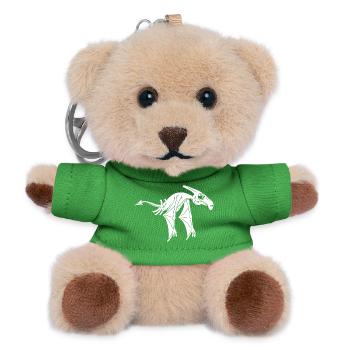 Weißer fliegender Dinosaurier - Teddy Schlüsselanhänger - Grün - Vorne
