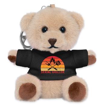 Serial Griller Retro BBQ Design - Teddy Schlüsselanhänger - Schwarz - Vorne