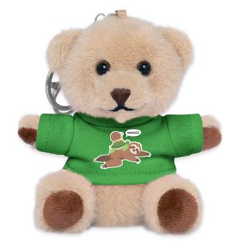 Faultier Schildkröte Schnecke - Teddy Schlüsselanhänger - Grün - Vorne