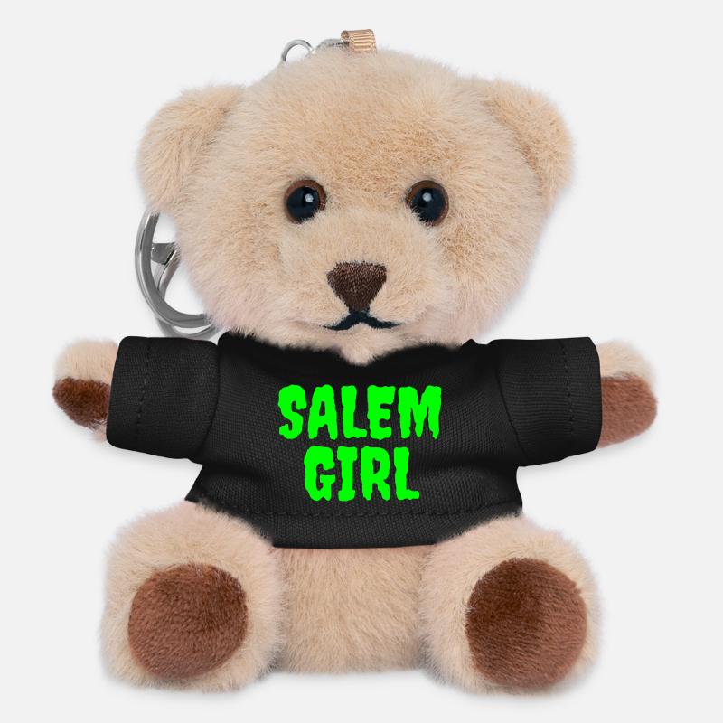 Vibrant Salem Girl Graphic Tee - Teddy Keyring - black