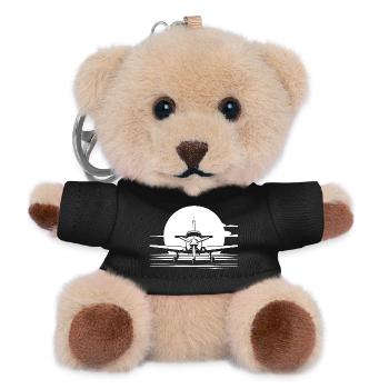 Airplane Sketch - Teddy Keyring - black - Front