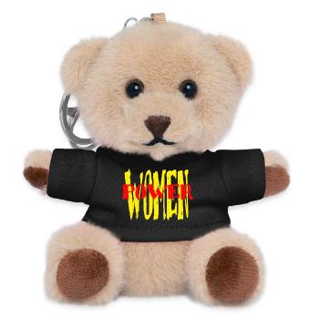 WOMENPOWER WELTFRAUENTAG Frauentag - Teddy Schlüsselanhänger - Schwarz - Vorne
