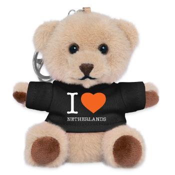 I LOVE NETHERLANDS - Teddy Schlüsselanhänger - Schwarz - Vorne