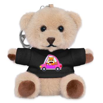 Hamster Car - Teddy Keyring - black - Front
