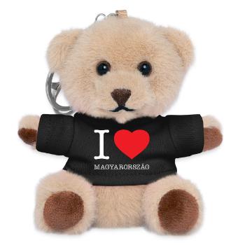 I LOVE MAGYARORSZAG Hungary Ungarn - Teddy Schlüsselanhänger - Schwarz - Vorne