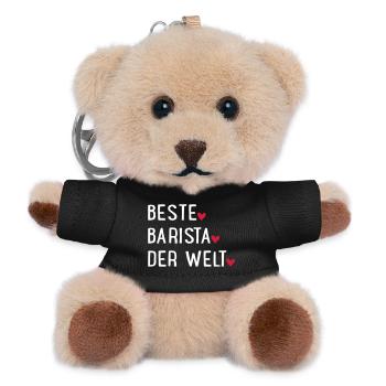 Best Barista - Teddy Keyring - black - Front