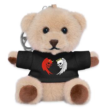 Angel and Demon Skeleton - Teddy Keyring - black - Front