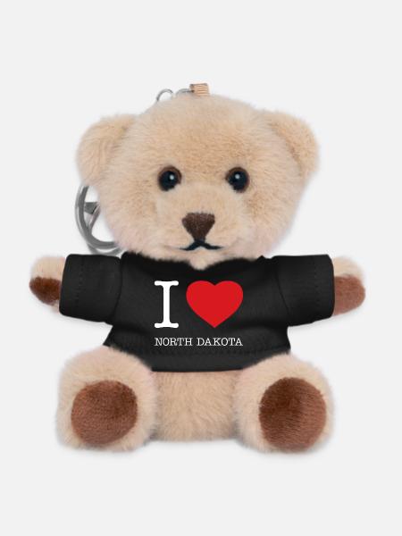 I LOVE NORTH DAKOTA - Teddy Schlüsselanhänger - Schwarz