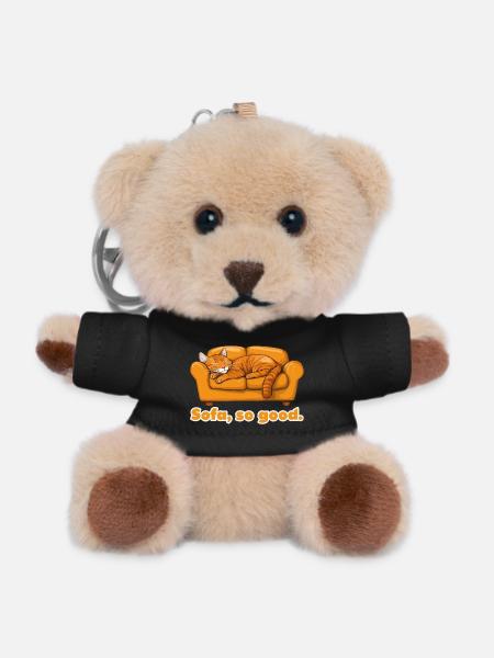 Sofa, So Good Cat Nap - Teddy Keyring - black