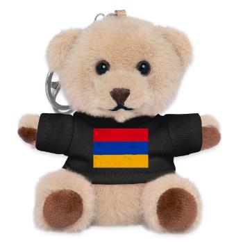 Flag of Armenia – Symbol of Identity and National Pride - Teddy Keyring - black - Front