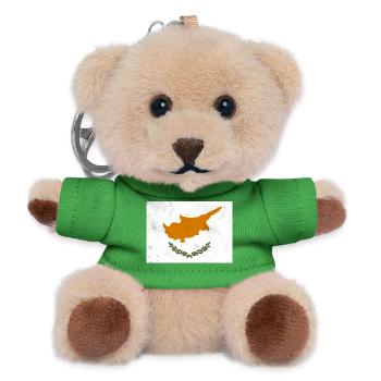 Flag of Cyprus - Teddy Keyring - green - Front
