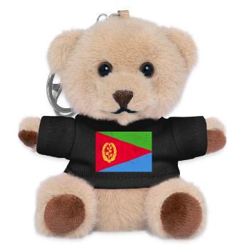 Eritreische Flagge – Afrikanische Identität - Teddy Schlüsselanhänger - Schwarz - Vorne