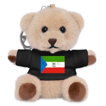 Flag of Equatorial Guinea - Teddy Keyring - black - Front