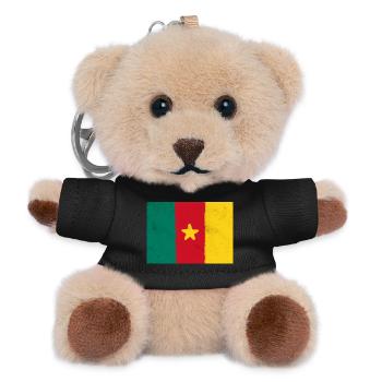 Flagge von Kamerun - Teddy Schlüsselanhänger - Schwarz - Vorne