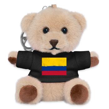 Flagge von Kolumbien - Teddy Schlüsselanhänger - Schwarz - Vorne