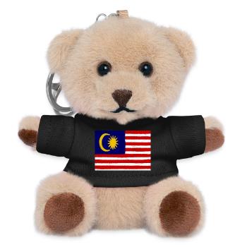 Flagge von Malaysia - Teddy Schlüsselanhänger - Schwarz - Vorne