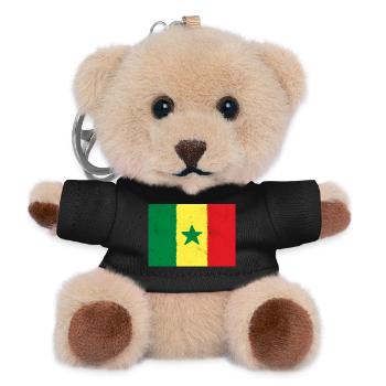 Flag of Senegal - Teddy Keyring - black - Front