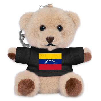 Flag of Venezuela - Teddy Keyring - black - Front