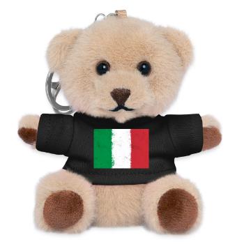 Drapeau de l’Italie - Porte-clés ourson - noir - Devant