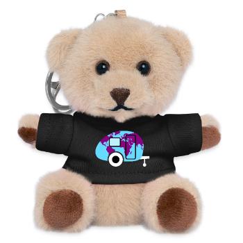 Caravan World Map Caravan Camping Globetrotter - Teddy Keyring - black - Front
