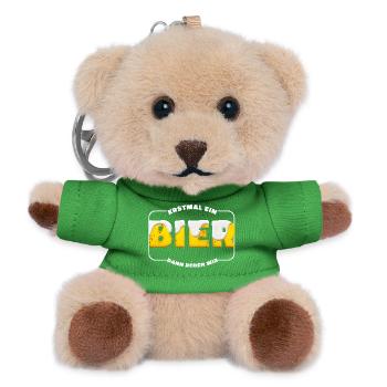 Erstmal Bier – Damm Reden Wir - Teddy Schlüsselanhänger - Grün - Vorne