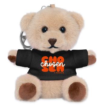 Inspirational Bible Verse Chosen Jesus Faith Christ - Teddy Keyring - black - Front