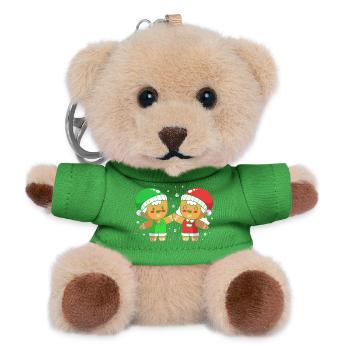 Bonhomme en pain d'épices de Noël - Porte-clés ourson - vert - Devant