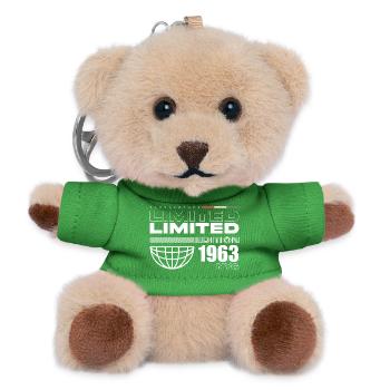 Geboren im 1963 Geburtstag 1963 - 62 Jahre Retro - Teddy Schlüsselanhänger - Grün - Vorne