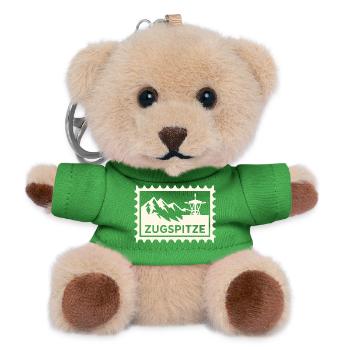 Mountain peak with cable car design - Teddy Keyring - green - Front