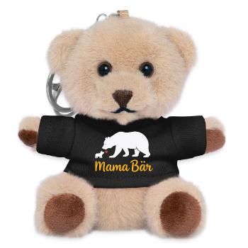 Future Mom MAMA BEAR Retro Funny - Teddy Keyring - black - Front