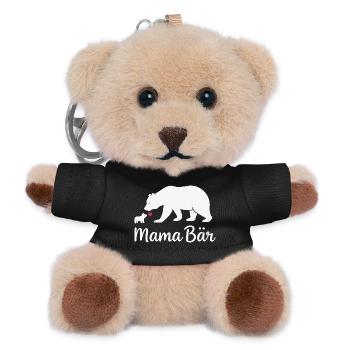 Future Mom MAMA BEAR Retro Funny - Teddy Keyring - black - Front