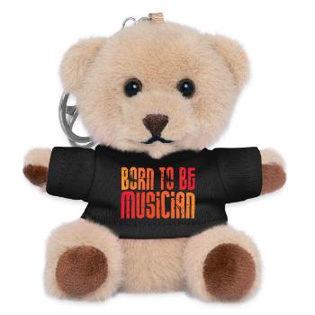 Né pour être musicien - Porte-clés ourson - noir - Devant