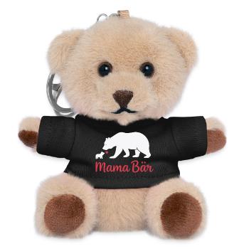 Future Mom MAMA BEAR Retro Funny - Teddy Keyring - black - Front